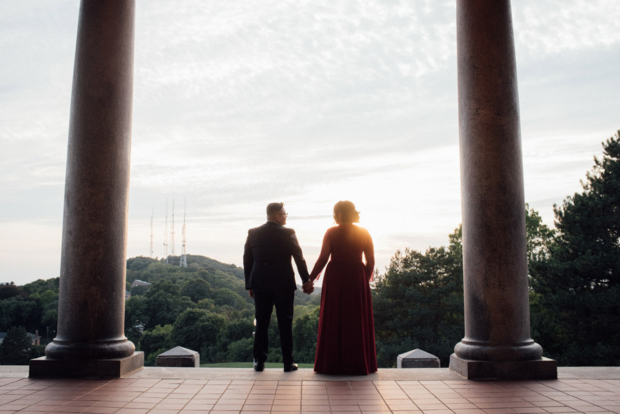 Cobbs hill engagement session sunset
