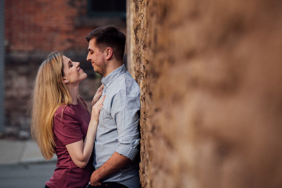 downtown Rochester engagement session