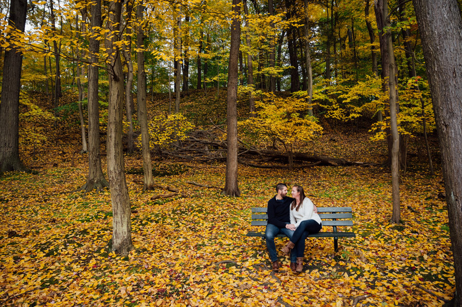 Durand eastman beach engagement session fall