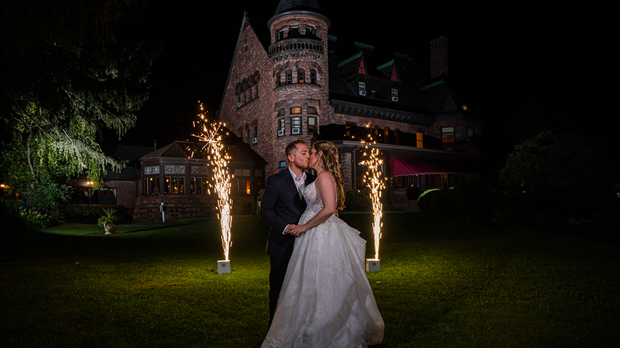 Belhurst Castle, Rochester wedding Venue, Bride and Groom