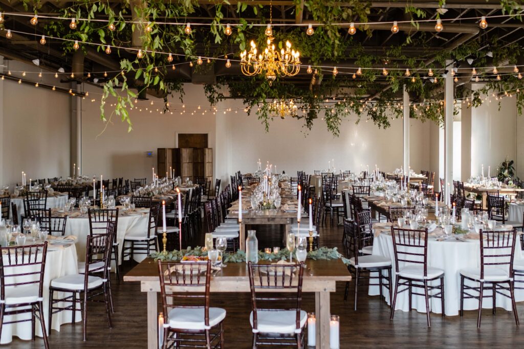 Arbor Loft, Rochester wedding Venue, reception seating decorations 